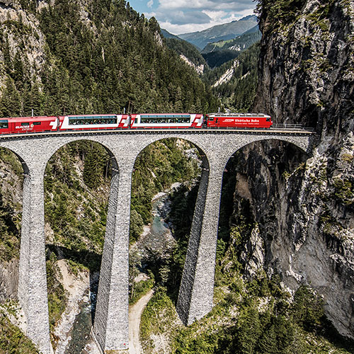 Rail travel Swiss Alps glacier express