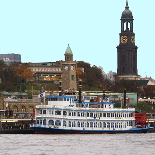Landungsbrücke Boat tour Elbe harbour Hamburg