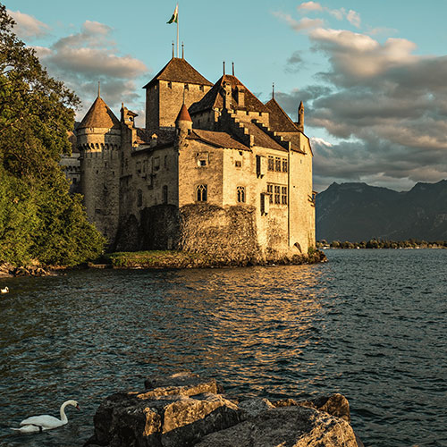 Castello Chillon Svizzera Lago Lemano